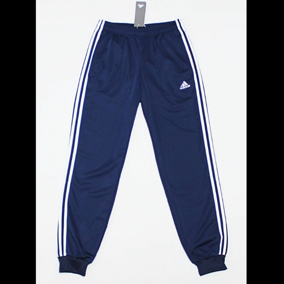 navy blue cuffed track pants